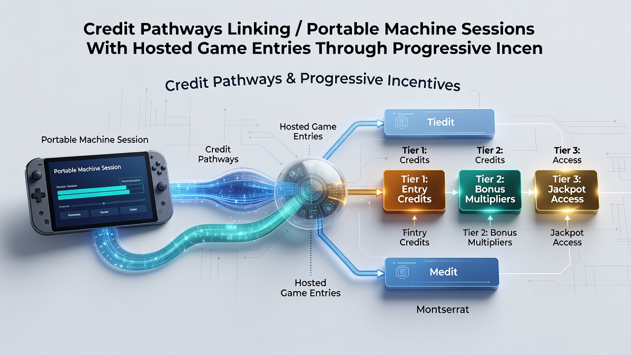 Diagram showing progressive incentive layers connecting mobile slots to live hosted tables
