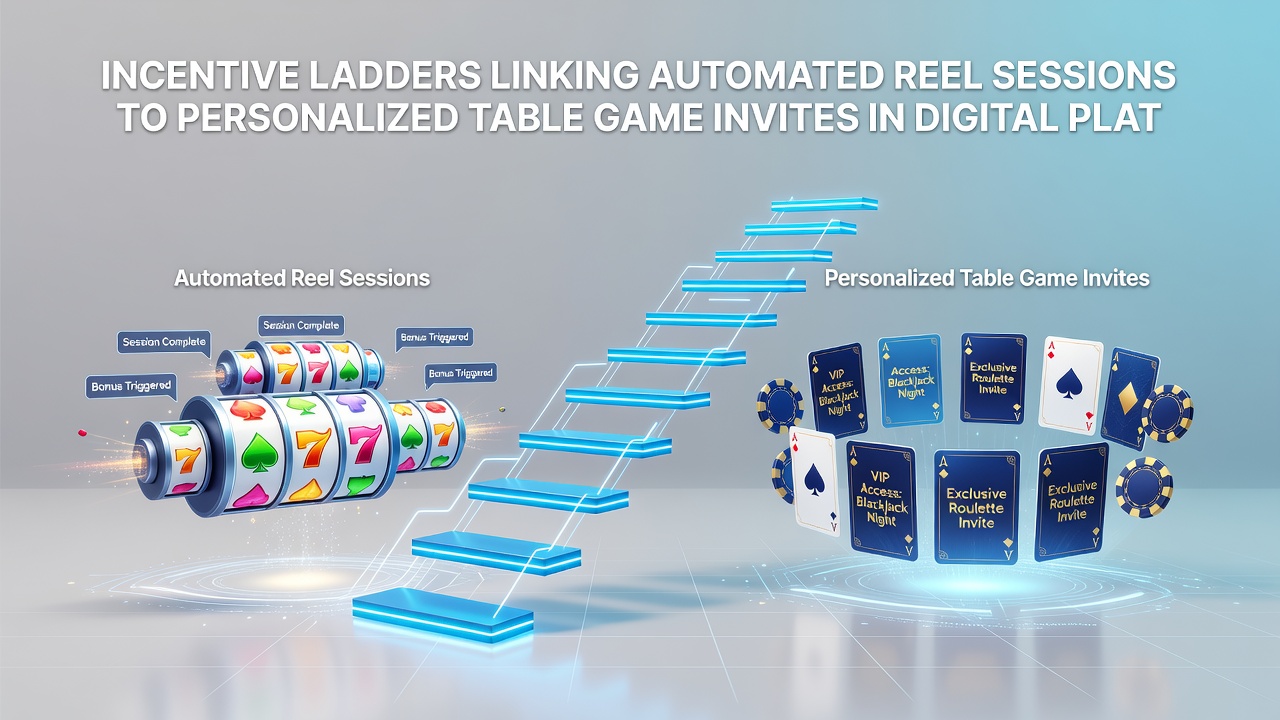 Analytics dashboard displaying player progression from reels to exclusive table game invitations