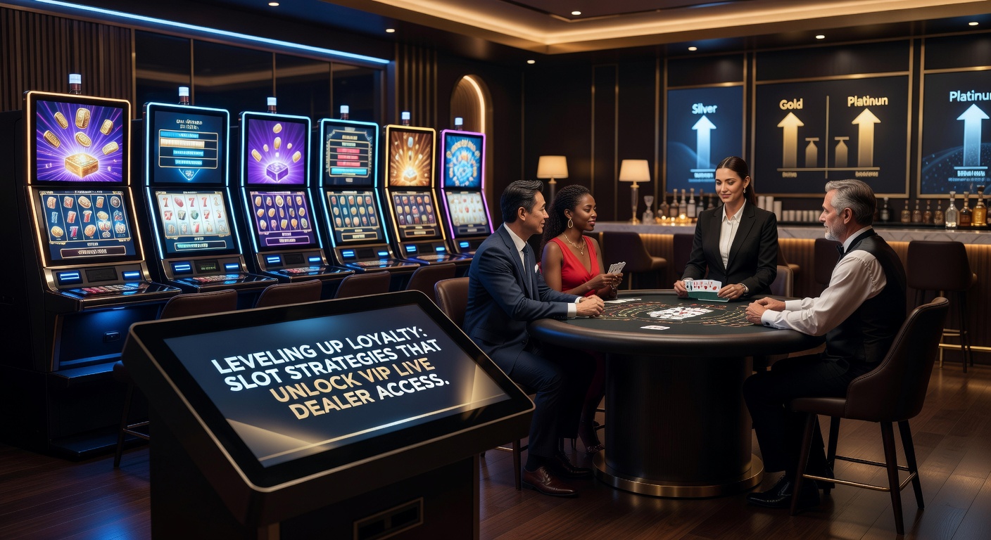 Elegant VIP live dealer blackjack table with high-stakes chips and loyalty badge overlay, symbolizing unlocked elite access