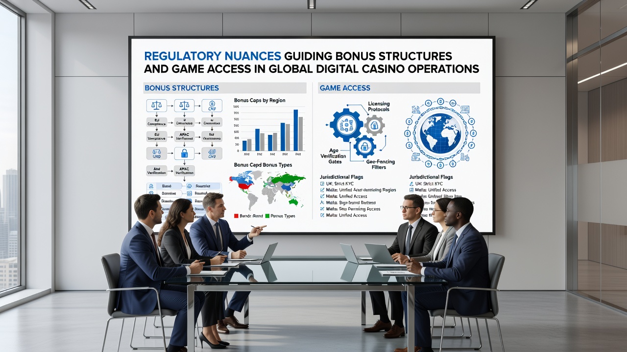 Digital casino dashboard showing tiered game access and bonus allocation pathways under regulatory guidelines